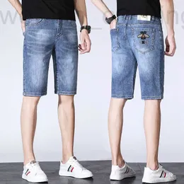 Designer de jeans masculino New Summer Denim Shorts Men Slim Pants Fina de Fina