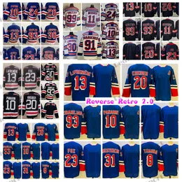 2022 Reverse Retro Hockey Tröjor Tarasenko Trouba Patrick Kane Lafreniere Kakko Shesterkin Artemi Panarin Kreider Zibanejad Adam Fox Lundqvist Gretzky Messier