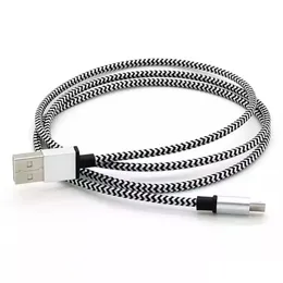 Tipo C USB 3 1 Para S20 Note20 Fabric Nylon Braid Micro Cable Lead Lead Metal Connector Charger Cord para Android Phone275G