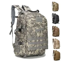 Ryggsäck 45L militär taktisk ryggsäck armé molle attack väska utomhus vattentät vandring jakt camping fiske mochila camo ryggsäckar