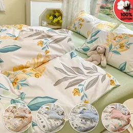 Bedding sets High Quality Cotton Set 1 Duvet Cover 2 Pillowcases No Sheet Breathable Skin Friendly for Single Couple Bed 17 Size 230302