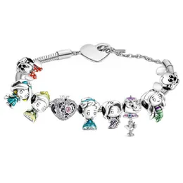 Mode Cartoon Harry Europäische Charm-Perlen baumeln passend für Pandora-Charm-Armbänder Herz-T-Verschluss verstellbare Armband-Halskette 925 Sterling Silber Murano-Lampwork-Glas