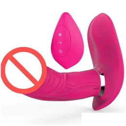 Altri articoli di bellezza per la salute Vibratore per dildo a farfalla femminile Vibratori per telecomando senza fili Usb Oscillazione Stimolatore a punto G vibrante Fo Dhocm