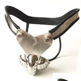 Altri articoli di bellezza per la salute Cintura di castità regolabile in acciaio inossidabile maschile Wit Ventilate Scrotum Cock Penis Cage Adt Bondage Bdsm Toy Dhols