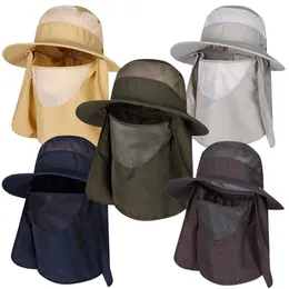 Wide Brim Hats Summer Sun Breathable Fishing Hat UV Protection Farmer Gardener Cap Baseball For All Outdoor SportsWide