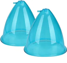 A pair Plastic Blue Big Cup For Slimming Butt Lift Treatment Buttock Breast Enlargement Vacuum Suction Machine