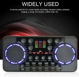 Realtime Sound Card 10 effects board Bluetooth Noise Reduction Multiple Sound Effect Voice Converters DJ Mixer Adjustable Microp6528049