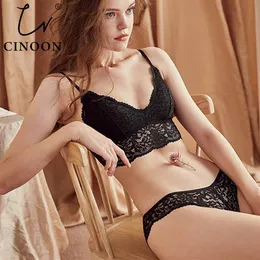 Cinoon New Women's Underwear Set Pushup BraとPanty Sets Soft Comforting Brassiere Sexy Bra Embroidery Lace Lingerie Set239g