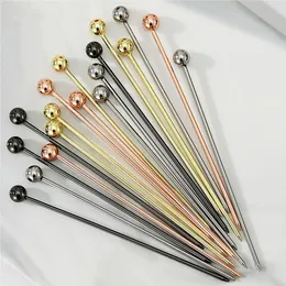 Forks 20 Pieces Cocktail Sticks Stainless Steel Picks Fruit Toothpicks Wine Stirring Kitchen Cooking for Food Bar Accessory 230302