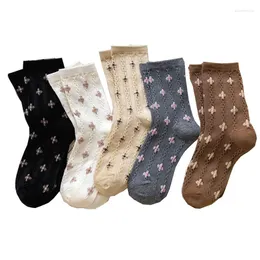 Women Socks Fashion Print Cute Winter Long Cotton Designer Harajuku Vintage Cycling Items Calze Donna