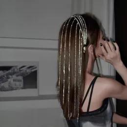 Moda Tassel Multilayer Hair Hoop para mulheres contraiu elegantes jóias de festas de peças de cabeceira de cabeceira