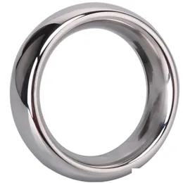 Outros itens de beleza de saúde redondo pênis de metal anel de aço inoxidável bloqueio de escravidão para homens atraso ejacation 40mm/45mm/50mm drO dhxej