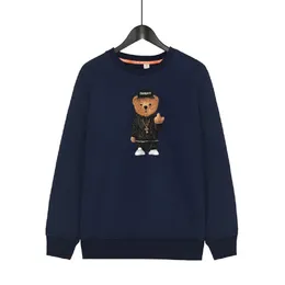 SS TIDE BRAND Осенью корейская версия тренд Полос Медвежь мужские круглое рубашка с рубашкой с рубашкой в ​​спортивных мужских