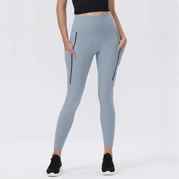 Yoga tozluk spor kıyafetleri kadınlar yüksek bel kapris koşu fitness spor legging boyutu cepler egzersiz tam uzunlukta tayt pantolon305q