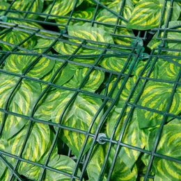 Dekorativa blommor 2023 Garden Plant Fence Artificial Faux Green Leaf Privacy Screen Panel Rotting Rotting Outdoor Hedge Home Decora Vines