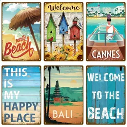 Tiki Bar Wall Poster Metal Tin Sinp Parede Arte da parede Placa Metal Metal Vintage Tin Sign Bar Bom Sala Decoração Decoração de Interior Pinturas de Interior Tamanho do sinal personalizado 30x20cm W01