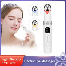 Eye Massager ANLAN Electric Eye Massager Vibration Anti Age Eye Wrinkle Massager Dark Circle Removal Portable Eyes Care Thermotherapy Massage 230301