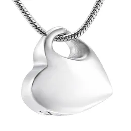 LkJ9960 Silver Tone Blank Heart Cremation Pendant Hold Love One Ashes Memorial Urn Locket Funeral Casket for Human Ashes216y