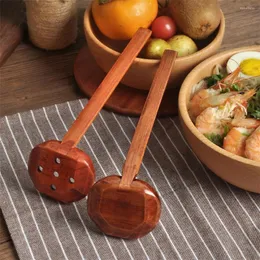 Geschirr Sets 2PC Küche Lange Griff Holz Löffel Dessert Reis Suppe Teelöffel Kochen Löffel Holz Zubehör Hause Gadgets