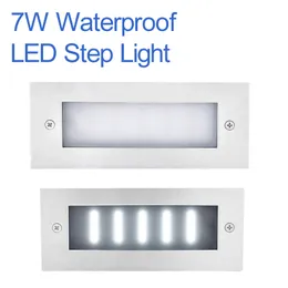 屋外7W LEDアンダーグラウンドライトフィクスチャステップ/階段埋もれたランプ防水景観経路白い中庭の階段コーナー