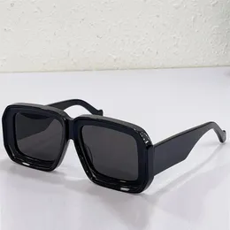 Черные солнцезащитные очки LW40064U Мужские и женские квадратные квадратные вогнутые стереоскопические рамы моды классические бренды