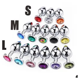 Multi Colors Stainless Steel Attractive Butt Plugs Jewelry Jeweled Anal Plug Metal Toys For Women Support Drop Shipping