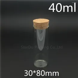 Storage Bottles High-quality 30 80mm 40ml Wishing Glass Bottle With Cork 40cc Vials Display Wholesale 200pcs