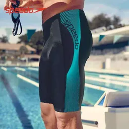 Swimwear mens short swim trunks speed swimsuit 5 points professional training anti chlorine quick dry large size casual swimsuit men anti