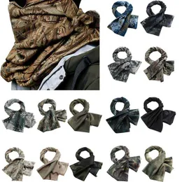 Lenços de lenços de lenço militar Camuflagem tática para homens Mulheres Mesh quadrado Bandana de cabeça de cabeça de cabeça de cabeça de cabeça de cabeça Bandanas de ciclismo multifuncional L230302