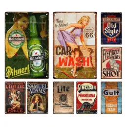 Vintage my garage art painting Brand tin Poster Plaque Metal Tin Sign Retro License Plate for Garage Man Cave Tools Wall Art Decor Iron Paining Size 30X20CM w02