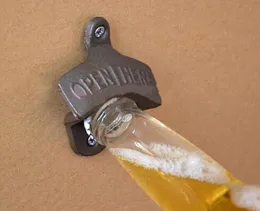 100pcs butelka ścienna otwieracz do butelek na ścianie mocowanie miedziana miedziana rustykalna żeliwa kawiarnia