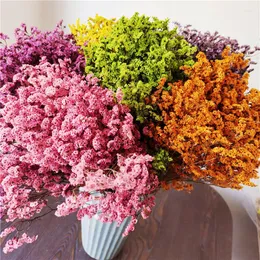 Fiori decorativi 100g Bouquet di erba di cristallo conservata Ramo di fiori immortali essiccati naturali reali Ramo di fiori per feste di nozze fai-da-te Decorazione domestica