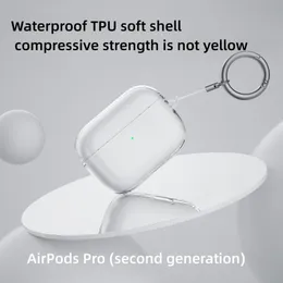 AirPods Pro2 için Bluetooth kulaklık aksesuarları koruyucu kapak Apple kablosuz şarj kutusu katı bölünmüş kapak pro 2. nesil kulak kasası