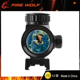 Fire Wolf 1x40rd Riflescope Tactical Holographic Red Green Dot Sight Scope Project 20 11mm Rail Mount voor geweerjacht AirSoft272J