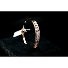 Bangle Full Zircon Inlaid Girl's Bracelet Style So Cute For Gift Copper Silver Tone