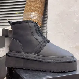 uomo donna stilista stivali neri classici stivali da neve corti tengono caldo lo stivale Scarpe invernali casual di peluche