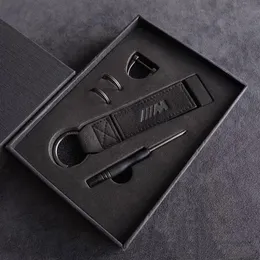 عالية الجودة جلد الغنم متجمد السيارات سيارة M شعار سلسلة المفاتيح KeyRing مفتاح حامل صالح ل BMW M حالة مفتاح السيارة 289B