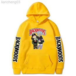 Herrtröjor tröjor nya backwoods herrkvinnor tryckta pullover hoodie sportkläder koreanska stilkläder avslappnade roliga toppar för pojkar och flickor H0831 W0302