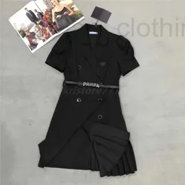 デザイナー2022女性サマーバルザードレスレターベルト付きセクシードレス
