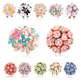 أقراط مسمار للنساء Boucle d'Oreille Jewelry Brincos Crystal Pendientes Mujer 2023 Fashion Multicolor Flower Bijoux