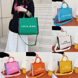 Marc the Tote Bag Designer Totes Bag Damen Casual Einfache Canvas Umhängetaschen Große Kapazität Tragbare Umhängetaschen Handtaschen Geldbörsen 220914 230806