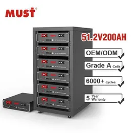 EU 창고 48V 10KW 5kW 홈 에너지 저장 배터리 벽 280AH Batterie 51.2V 100AH ​​12V 50AH 전원 뱅크 스마트 BMS LifePo4