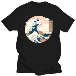 남성용 T 셔츠 남자 ukiyo-e 일본 예술 우드 블록 프린트 호쿠사이 패션 티셔츠 쿠키 가나 캐주얼 스트리트웨어