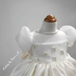Flickans klänningar prinsessa fest flicka klänningar tonårig vit baby flicka födelsedag klänning boll klänning aftonklänning för 10 12 14 år mantel soiree enfant
