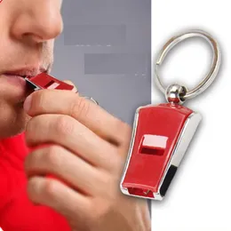 Hybrid Aluminium Notfallüberleben Pfeife Keychain Camping Wanderung Silber Auto Styling kreativer Pfeife Anhänger