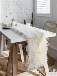 Table Runner Cloths Home Textiles Garden Natural Faux Fur Christmas Wedding Champagne Runners Dining Room Restaurant Flag 2201077117295