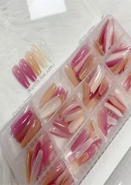 Gel X Nails Extension System Cover Cover Cover Cloted Base Base Stiletto Medium False Dail Tips 240pcsbox 2207255403715
