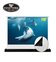 Vividstorm 110Inch S Электрический этаж пола со всеми кинематографом белого материала Портативный телевизионный проектор для домашнего кинотеатра 6233697