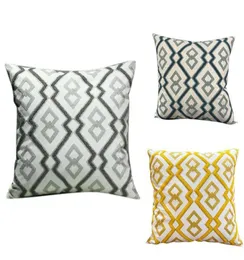 Pillow Case Cushion Cover niedliche geometrische Stickerei mit für Sofa Bett einfache Heimdekoration 45x45cm3191431