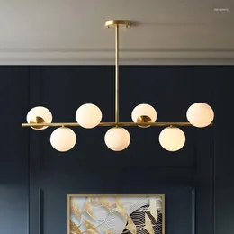 Kolye lambaları Nordic Light Lüks Minimalist Uzun Restoran Lambası Modern Basit Yaratıcı Sihirli Bean Bubble Bar Tablo